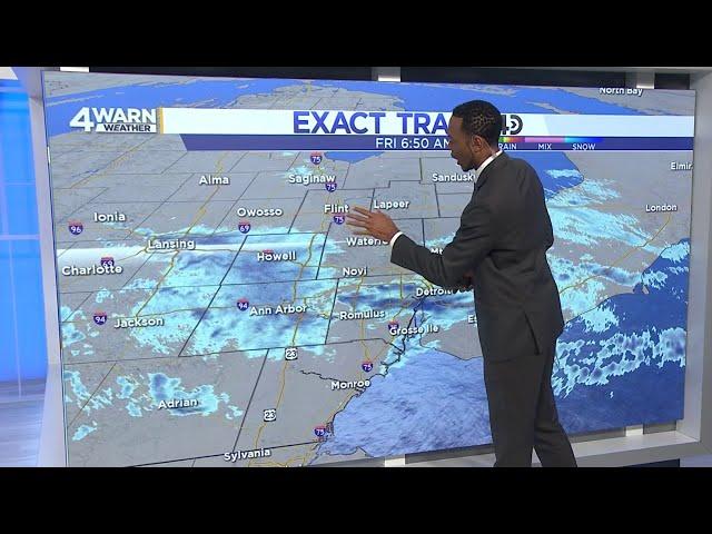 Winter weather moves through Southeast Michigan on Black Friday