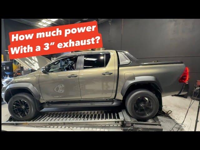 How much power does a 48V N80 Hilux Rogue make with a 3” exhaust?