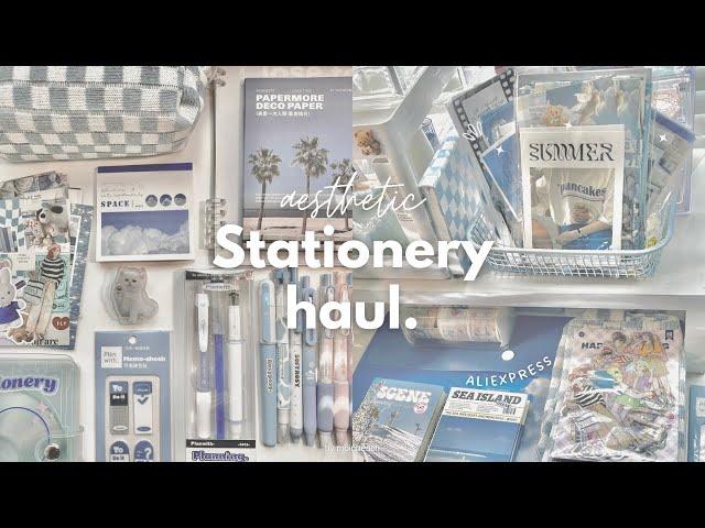 aesthetic stationery haul aliexpress (lots of blue) ️ ft. jianwu store