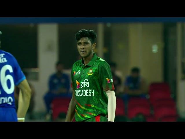 Nahid Rana bowls a JAFFA to dismiss Sediqullah Atal | AFG v BAN | ODI Series | UAE | ACB