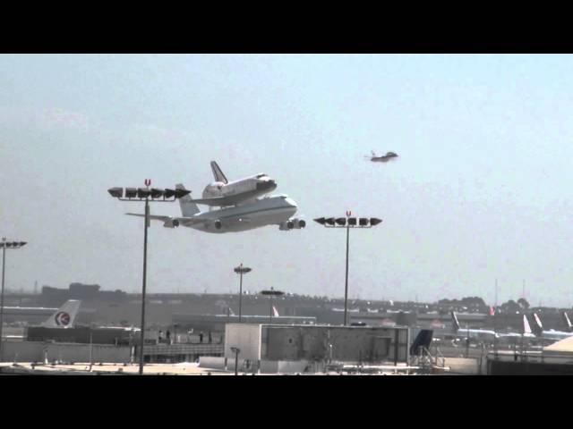 Space Shuttle Endeavour Low Pass Over LAX