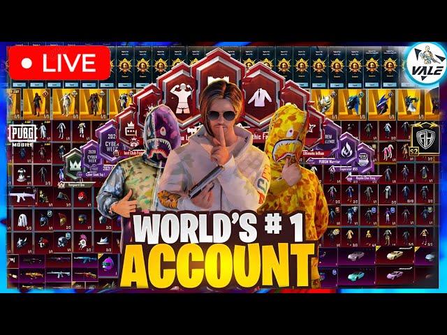 VALE PUBG 1V4  with WORLD RAREST ACCOUNT SOLO VS SQUAD KING IS LIVE  PUBG MOBILE