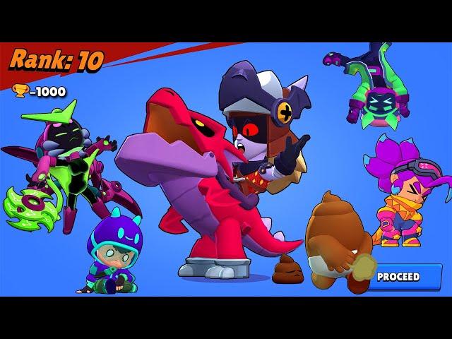 All Brawlers + All Skins Losing Pose in Brawl Stars