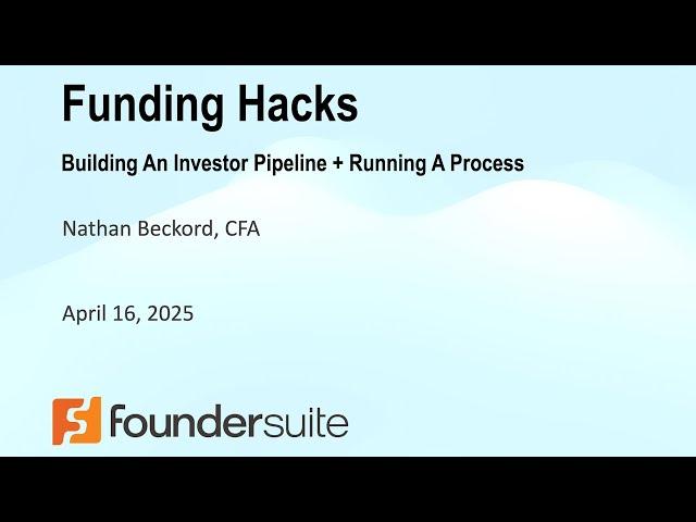 Funding Hacks: Advanced Tips, Tactics and Strategies for Startups Raising Angel or Venture Capital