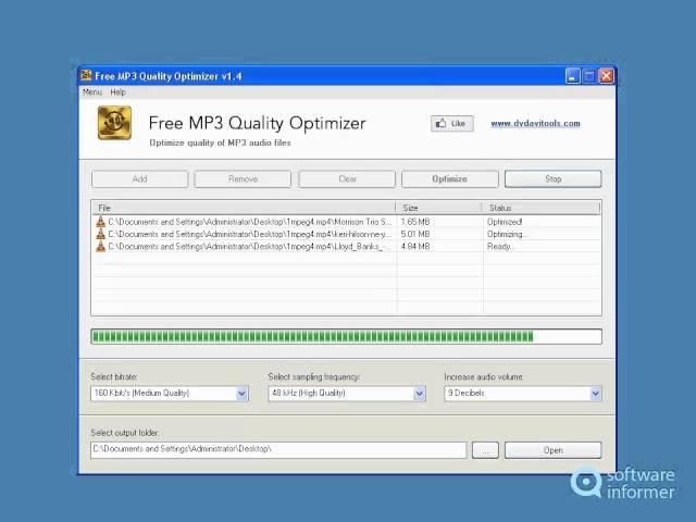 Free MP3 Quality Optimizer quick demo