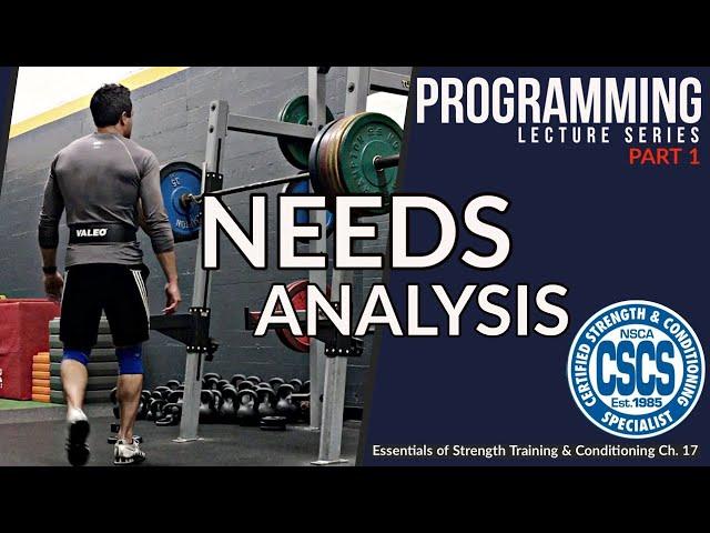 Programming for Resistance Training | Needs Analysis | CSCS Chapter 17