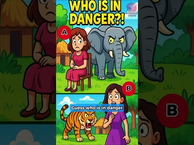 Guess Who is in Danger? #logicpuzzles #brainteasers #riddle #viralshorts #viral #viralreels