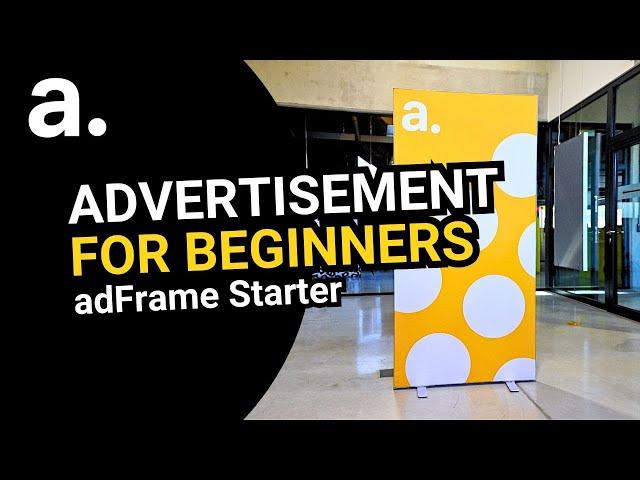 adFrame Starter textile frame - advertising for the start.