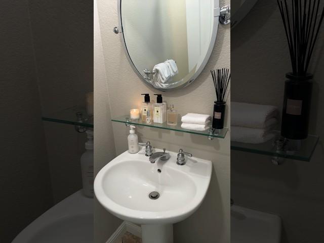 Powder room decor, guest bathroom decor, luxury bathroom decor, guest bathroom design