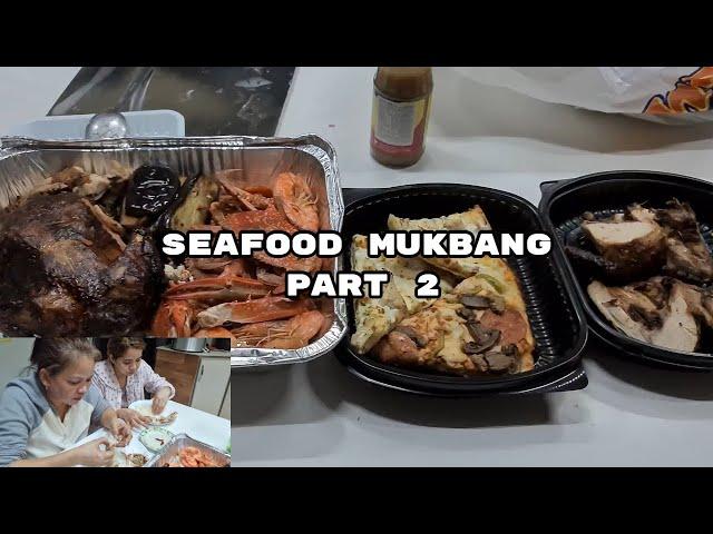 Seafood Mukbang Part 2 with my daughter| Mamshie Gina TV