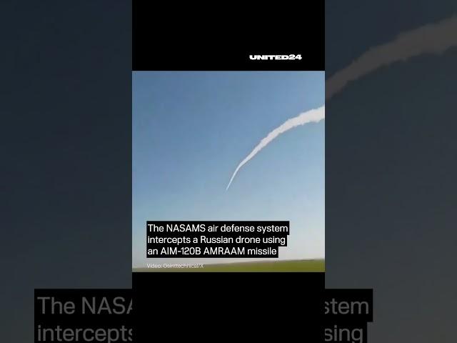 NASAMS Air Defense System Intercepts Russian Drone #warinukraine