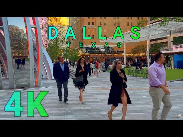 Dallas ATT Discovery Center Walk, Texas 4K - UHD