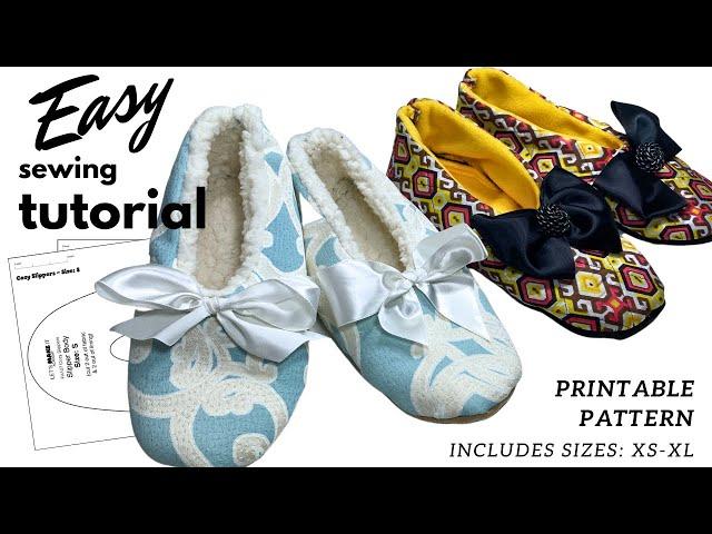 HOW TO SEW COZY HOUSE SLIPPERS SEWALONG TUTORIAL