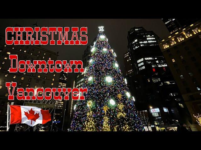 CHRISTMAS STROLL DOWNTOWN VANCOUVER | WALKING TOUR #christmas2023