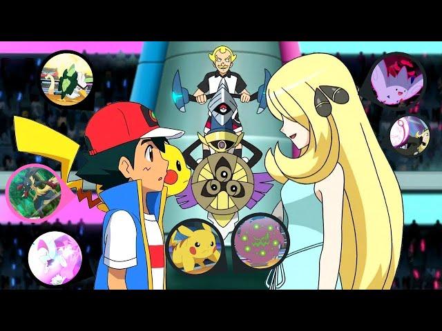 Ash vs Cynthia Full 6v6 Battle | Pokemon Journeys Ep 125,124,123 |Pokemon Sword and shield|Masters 8