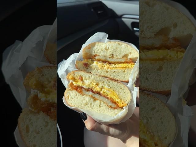   Breakfast sandwiches on Handrolled bagels ️