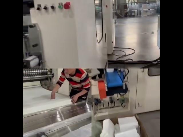 Full line lamination N fold hand towel paper cutting packing making machine