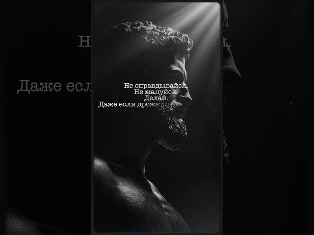 Без оправданий. Без жалоб. Действуй — даже сквозь дрожь #стоицизм#действия #силаволи