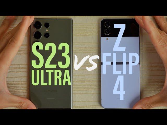 Samsung Galaxy S23 Ultra vs Z Flip 4 SPEED TEST!