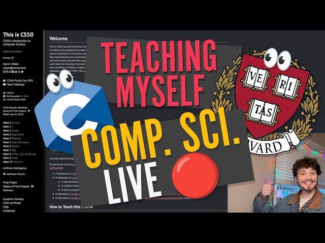 Teaching Myself Computer Science LIVE  | Harvard CS50X 2025: Week 2 | 01-11-2025