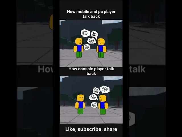 (2d animation) How console player talk back #robloxanimation #thestrongestbattlegrounds