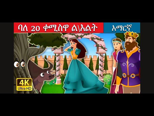 ባለ 20 ቀሚስዋ ል\እልት | Princess with 20 skirts in Amheric | Amharic Fairy Tales