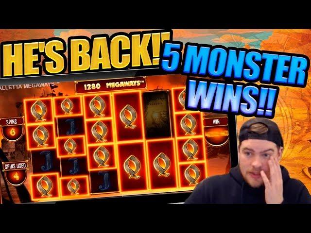 Online Slots - 5 MASSIVE WINS!! Scotty's Back In a BIG Way!! | Fruity Slots