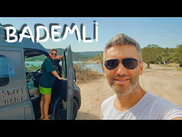 MALDİVLERE DEĞİL BADEMLİYE GİT | İzmir Bademli de Karavan Kampı | Pissa Koyu Kamp Alanları Vlog