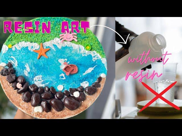 Resin art with out resin #diy #trending #youtubeshorts #resinart