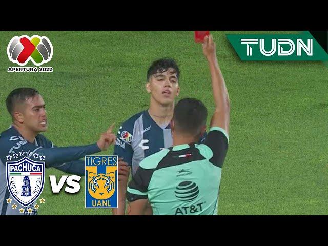 ¡DOBLE AMARILLA! Álvarez es expulsado | Pachuca 2-1 Tigres | Liga Mx AP2022 - Cuartos Vuelta | TUDN