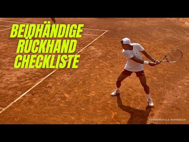 Checkliste - Beidhändige Rückhand! Tennis Lernen