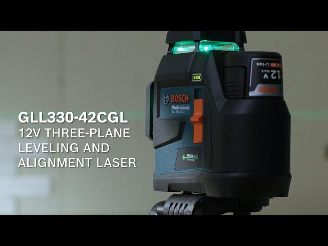 Bosch GLL330-42CGL: 12V Max 360⁰ Connected Green-Beam Three-Plane Leveling and Alignment Laser