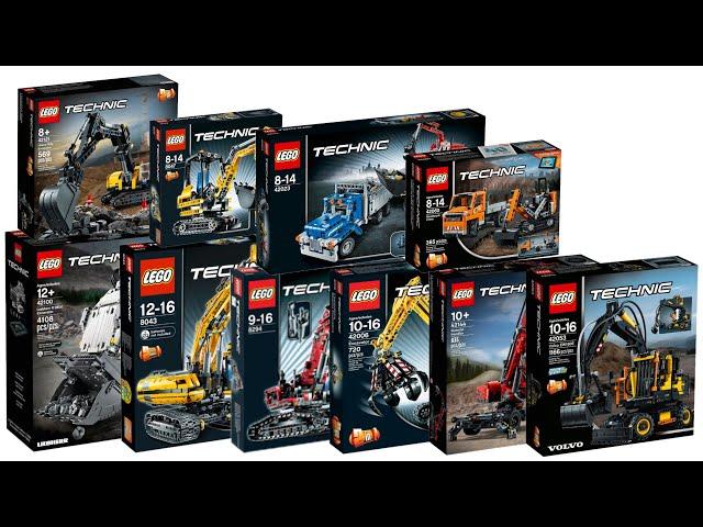 All LEGO Technic Excavator sets 2006 - 2022 Compilation/Collection Speed Build