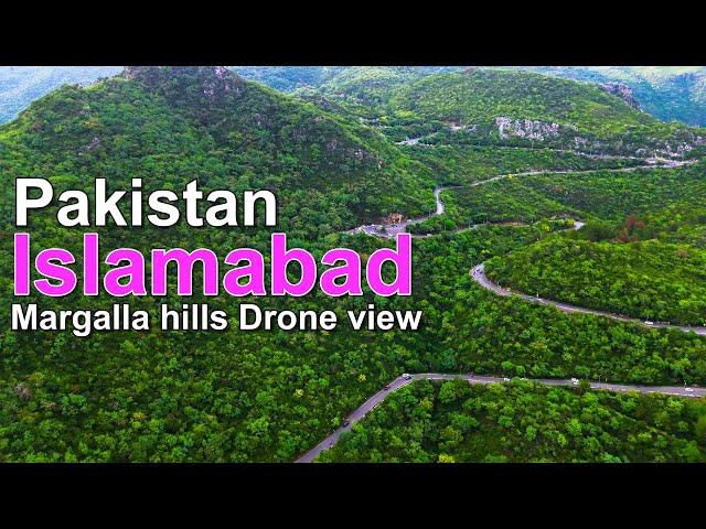 Islamabad Pakistan Beautiful Margalla hills Drone view