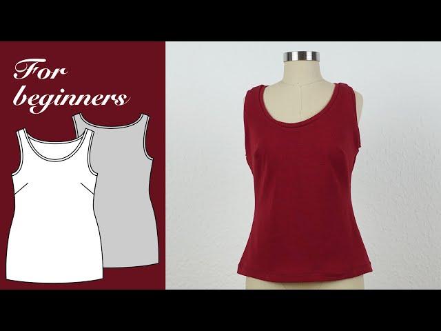 Sewing for beginners Part 8 - How to sew an easy Tank Top from a free pattern