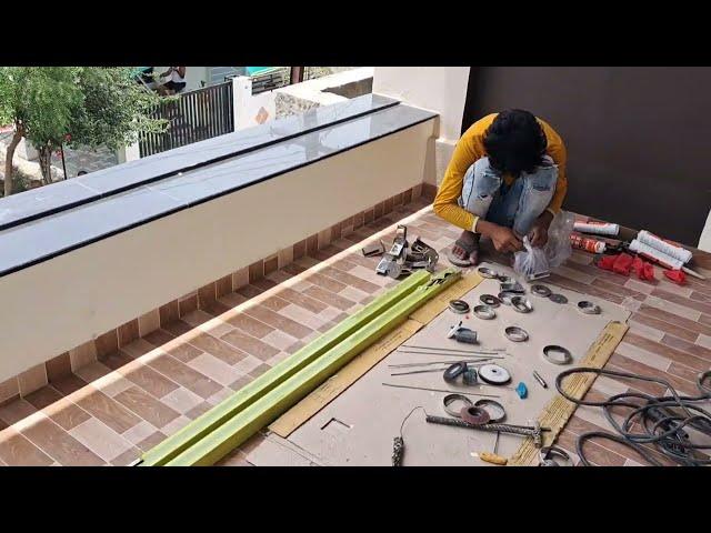 balcony #steel grill with glass