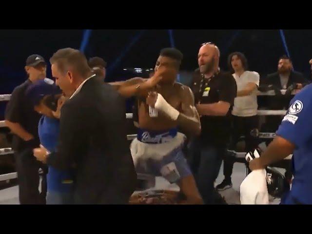 Rapper Blueface punches fan after BKFC debut win