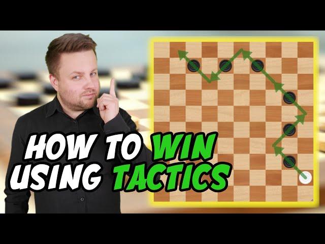 HOW TO WIN USING CHECKERS TACTICS ️ INTERNATIONAL CHECKERS ️ Beginner Course LESSON 6