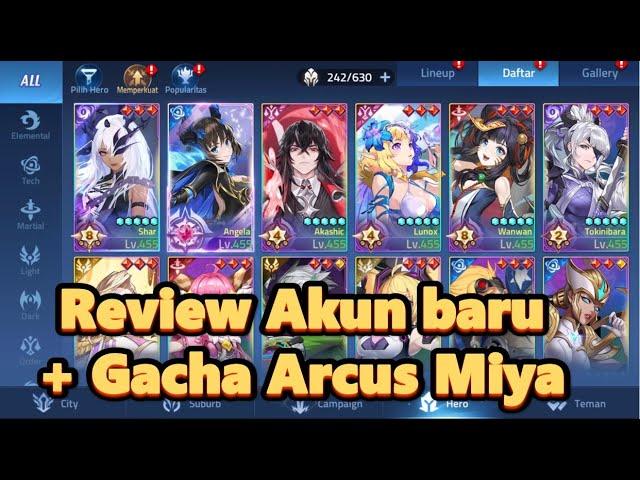 Review Akun baru Gamer tenan + gacha berburu arcus miya - Mobile Legends Adventure.