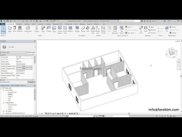 آموزش نرم افزار رویت معماری - مقدمه فصل 1 Autodesk Revit Architecture Tutorial