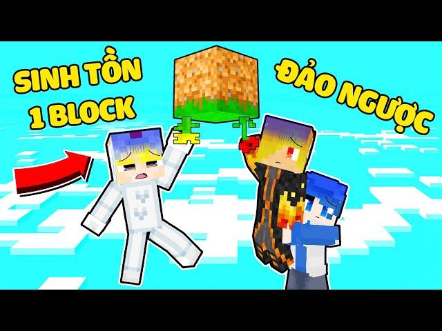 TÔ GÀ THỬ THÁCH 24H SINH TỒN 1 BLOCK ĐẢO NGƯỢC TRONG MINECRAFT*MINECRAFT NHƯNG THẾ GIỚI ĐẢO NGƯỢC