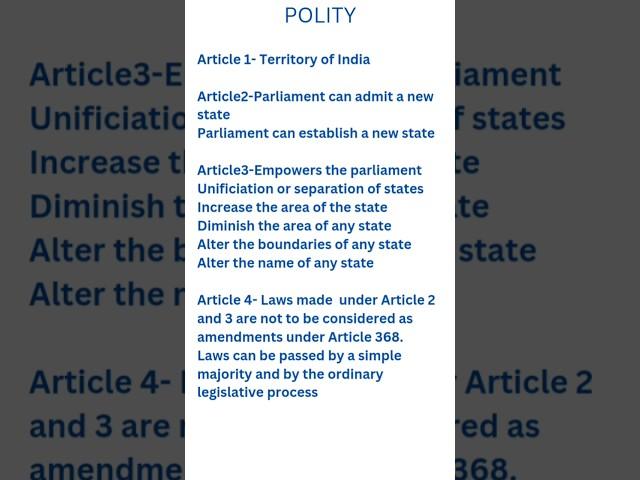 Polity: Article 1to 4