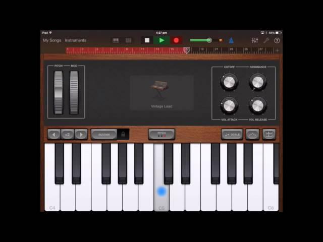 GarageBand Tutorial 7 - PART 2 iPad - Creating a melody for your C-Am-F-G chord progression