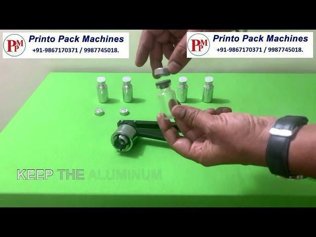 Vial cap sealing machine | How to use a vial crimper | Manual vial sealer | low cost vial sealing