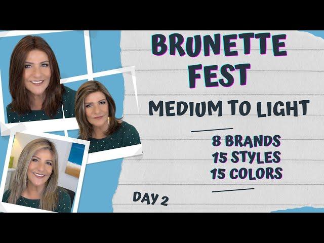 BRUNETTE WIG FEST | MEDIUM TO LIGHT BRUNETTES | 8 BRANDS 15 COLORS 15 STYLES | DAY 2