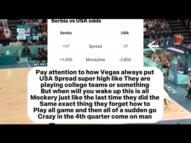 Rigged USA “COMEBACK” vs Serbia | How much will Vegas keep mocking you people WAKE UP !! #nba