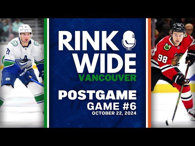 RINK WIDE POST-GAME: Vancouver Canucks at Chicago Blackhawks |  Game 6 - Oct. 22, 2024