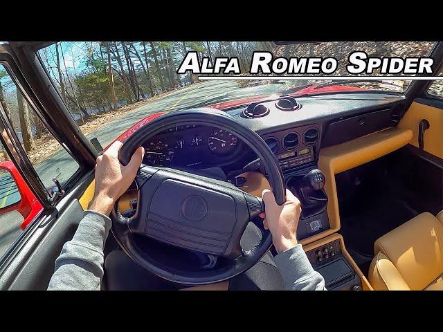 1991 Alfa Romeo Spider - Is it the Italian Miata? (POV Binaural Audio)