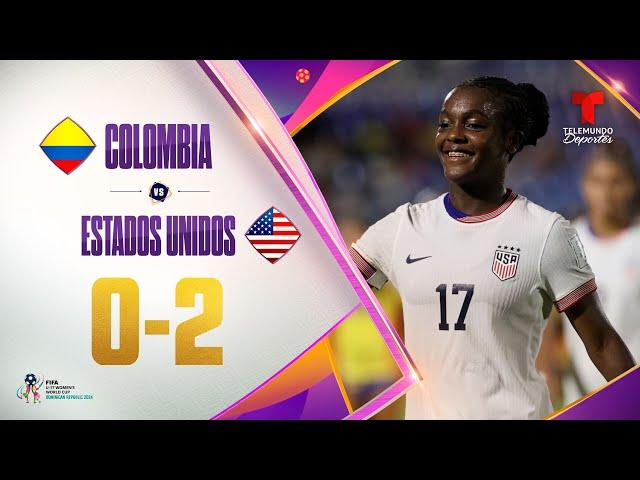 Highlights & Goals: Colombia vs. USA 0-2 | Copa Mundial Femenina Sub-17 | Telemundo Deportes