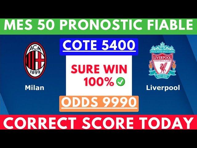 PRONOSTIC FOOT:MES PRONOSTIC FOOTBALL AUJOURD'HUI (football prediction ) CORRECT SCORE|SCORE EXACT